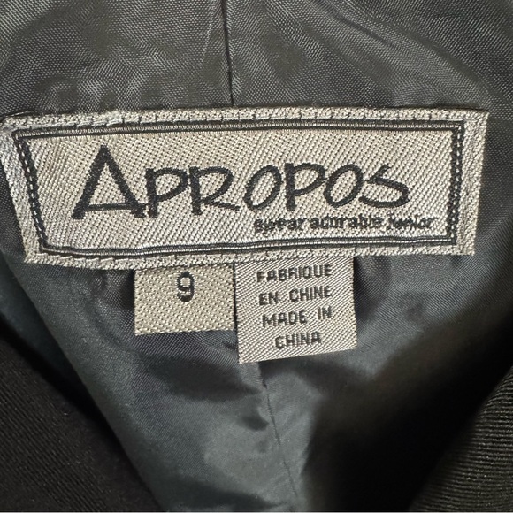 Apropos Black Belted Trench Coat Size Medium - Picture 12 of 15